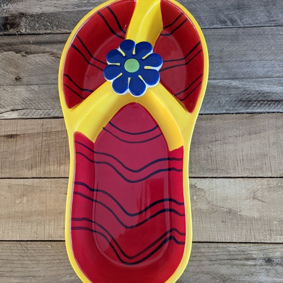 Dennis East International Dining Ceramic Flip Flop Divided Serving